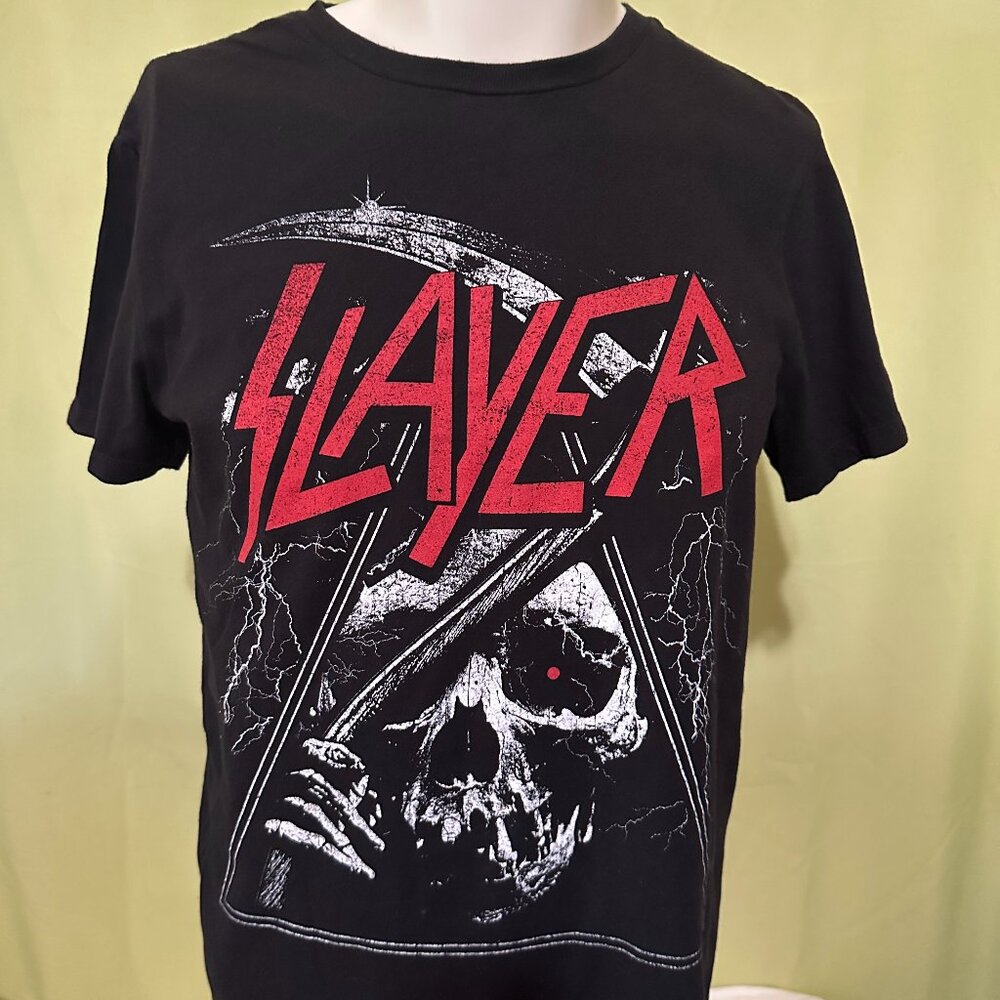Slayer Rock Band Men's Black T Shirt Size Medium Bay Island